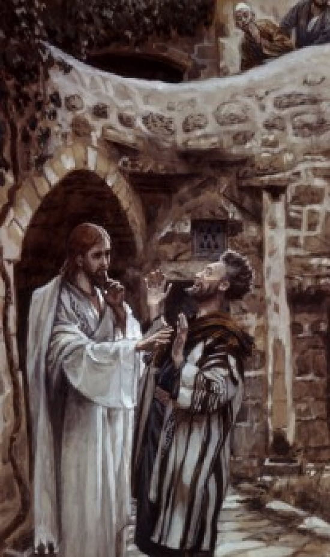 Posterazzi Dumb Man Possessed of a Devil James Tissot (1836-1902 French) Canvas Art - James Tissot (24 x 36)