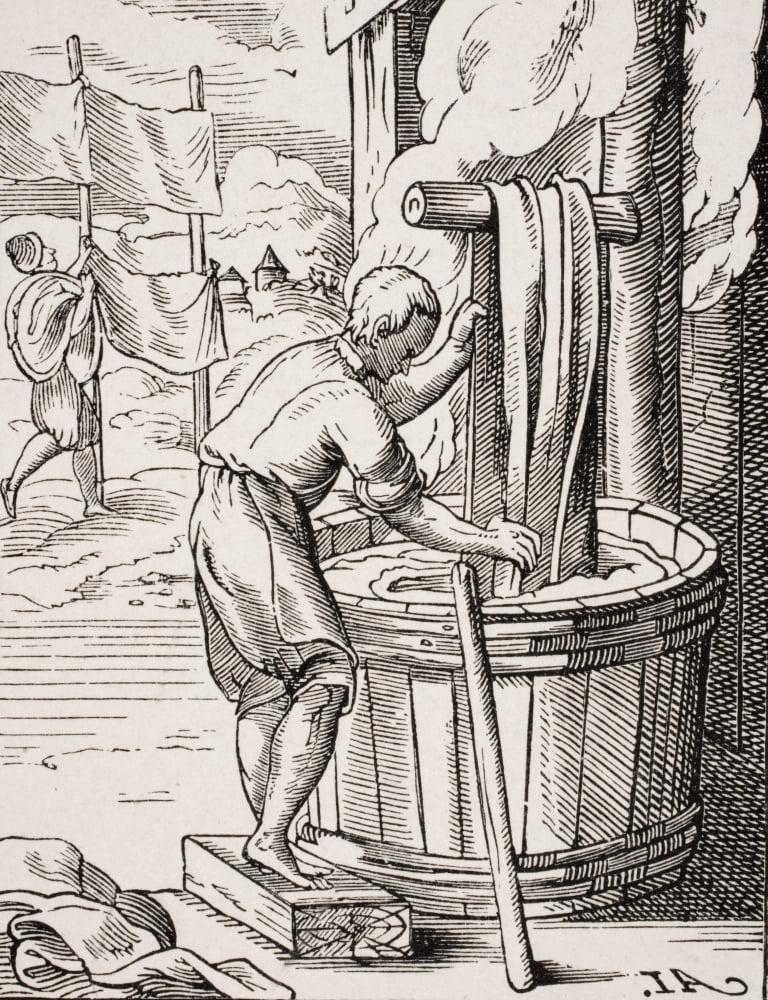 Posterazzi Dyer 19Th Century Reproduction Of 16Th Century Woodcut By Jost Amman Canvas Art - Ken Welsh Design Pics (24 x 32)