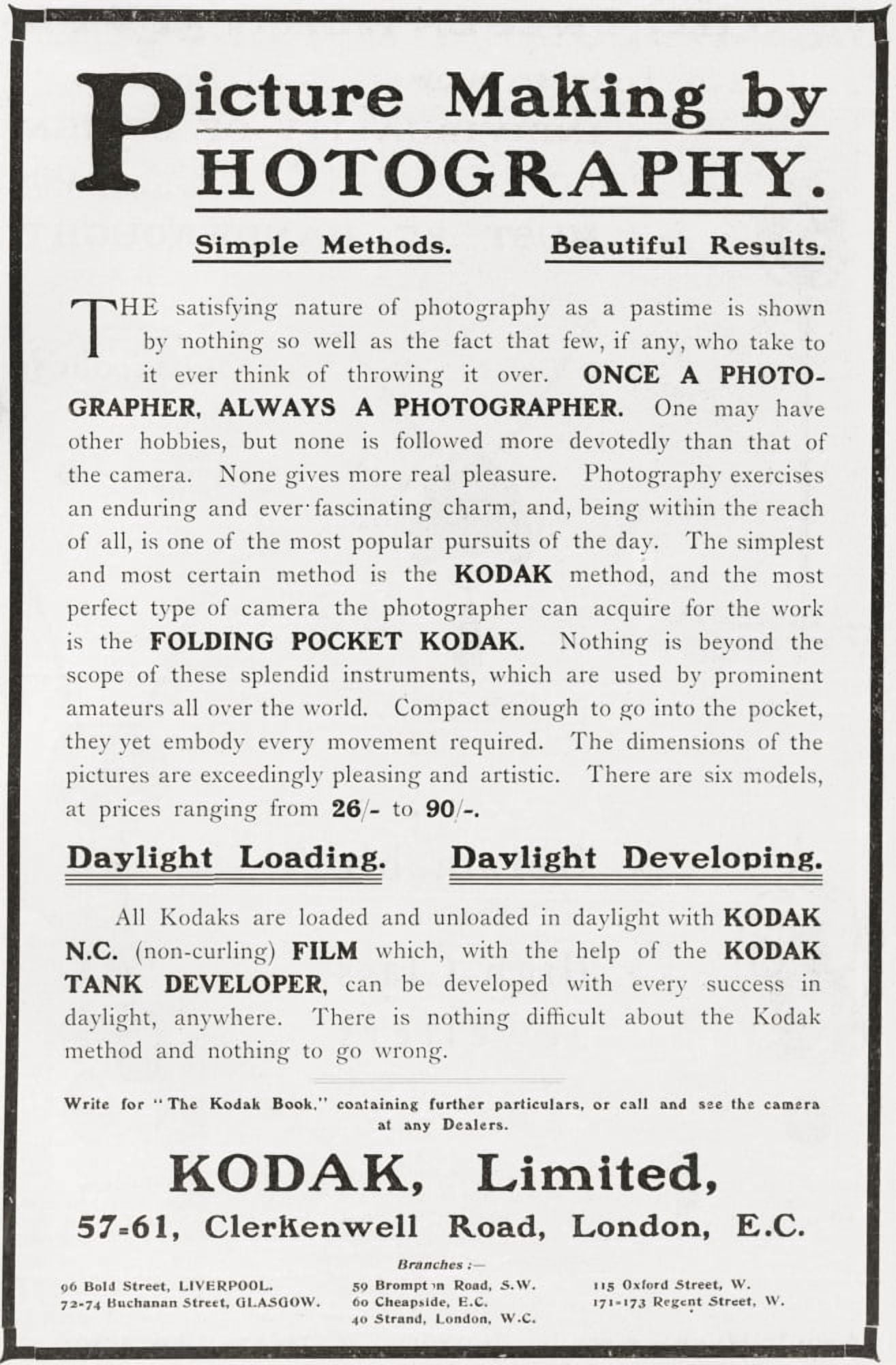 Posterazzi Early 20th century advertisement for photography using Kodak camera and film From The Mansions of England in the Olden Time published 1906 Canvas Art - Ken Welsh Design Pics (22 x 34)
