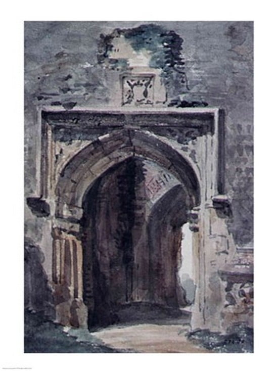 Posterazzi East Bergholt Church South Archway of the Ruined Tower 1806 Canvas Art - John Constable (24 x 36)