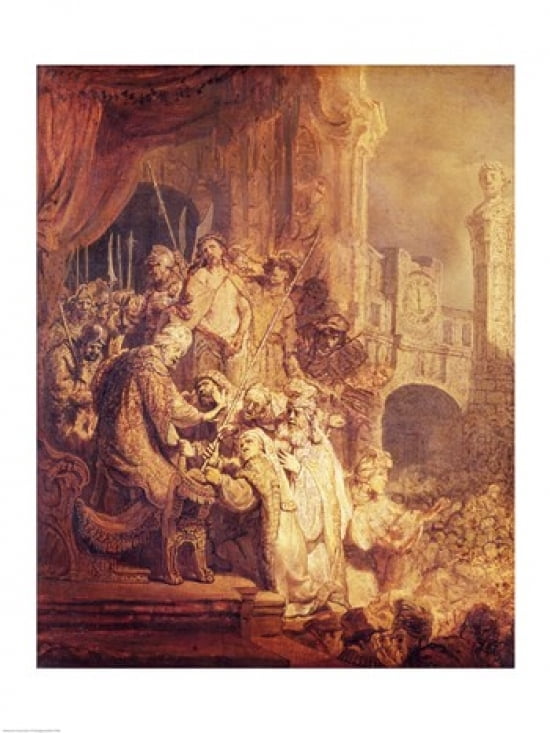 Posterazzi Ecce Homo 1634 Canvas Art - Rembrandt van Rijn (24 x 36)