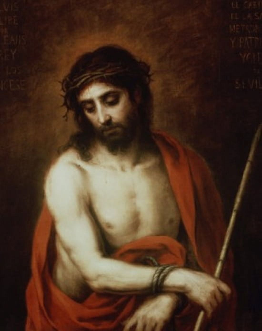 Posterazzi Ecce Homo Bartolome Esteban Murillo (1617-1682Spanish) Canvas Art - Bartolome Esteban Murillo (24 x 36)