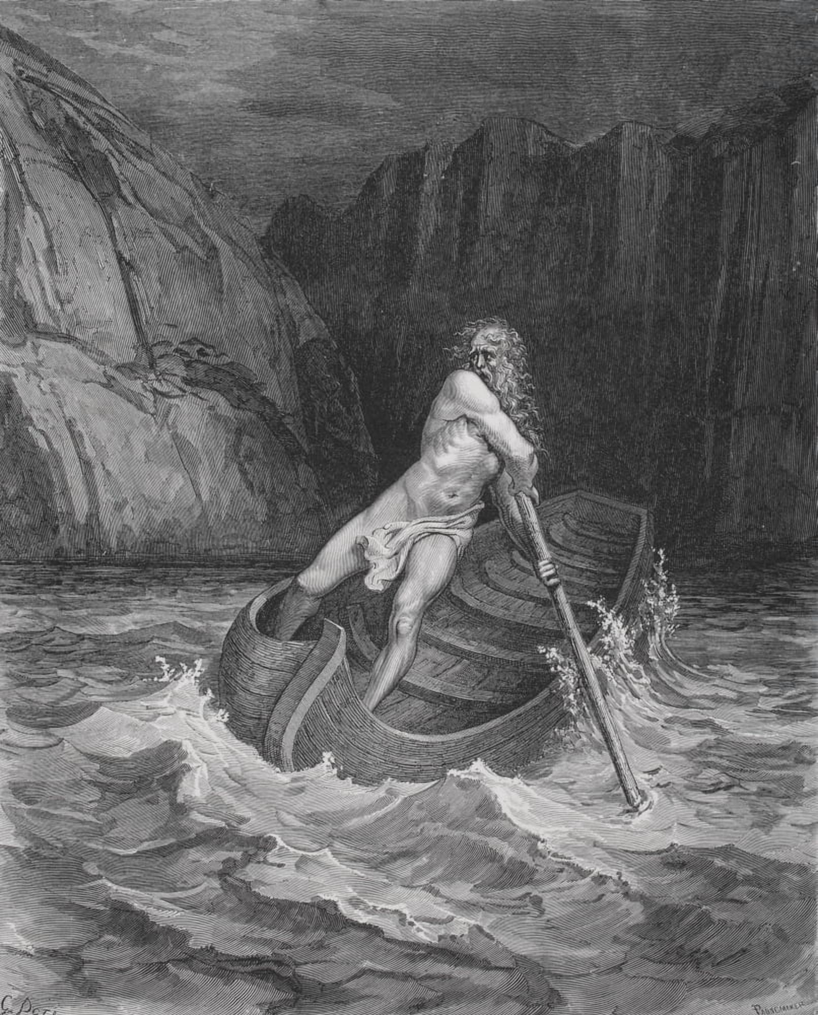 Posterazzi Engraving By Gustave Dore 1832-1883 French Artist And Illustrator For Inferno By Dante Alighieri Canto Iii Lines 76 To 78 Canvas Art - Ken Welsh Design Pics (26 x 32)