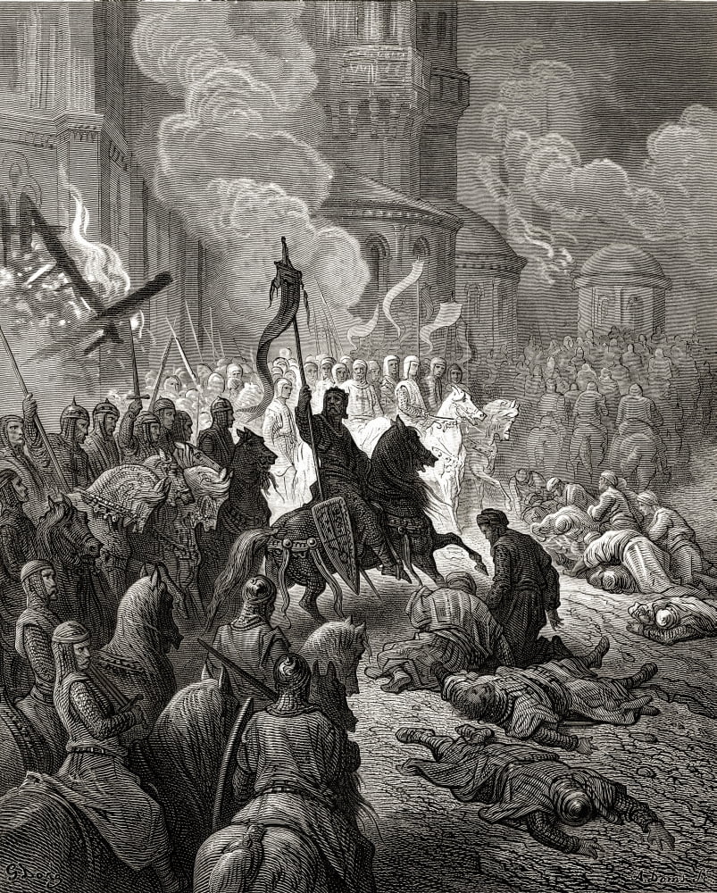 Posterazzi Entry Of The Crusaders In Constantinople 1204 Canvas Art - Ken Welsh Design Pics (26 x 34)