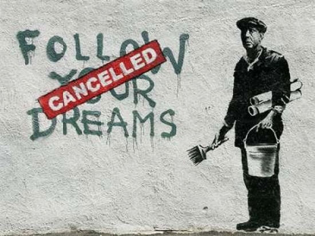 Posterazzi Essex Street Boston-graffiti attributed to Banksy Canvas Art - Anonymous (22 x 28)