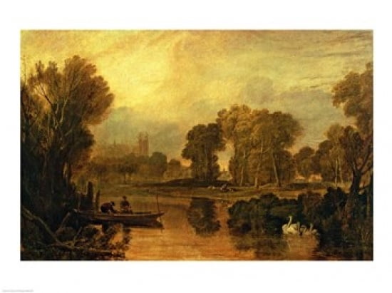 Posterazzi Eton College from the River Canvas Art - JMW Turner (36 x 24)