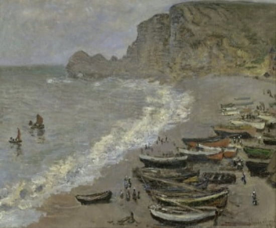 Posterazzi Etretat c 1883 Claude Monet (1840-1926French) Musee dOrsay Paris Canvas Art - Claude Monet (24 x 36)