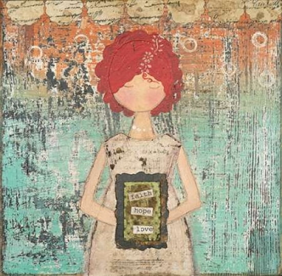Posterazzi Faith Hope Joy Canvas Art - Cassandra Cushman (24 x 24)