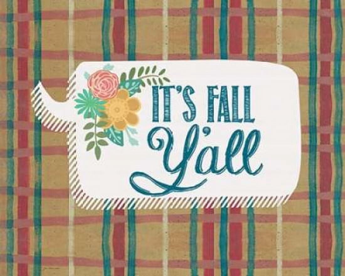Posterazzi Fall Yall - Plaid Canvas Art - Jo Moulton (24 x 30)