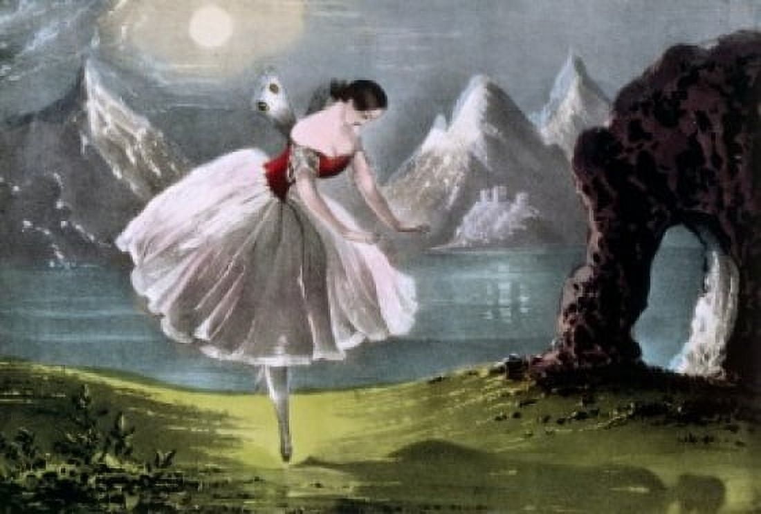 Posterazzi Fanny Ellsler in the Shadow Dance Currier and Ives color lithograph (1857-1907) Washington DC Library of Congress Canvas Art - Currier and Ives (24 x 36)
