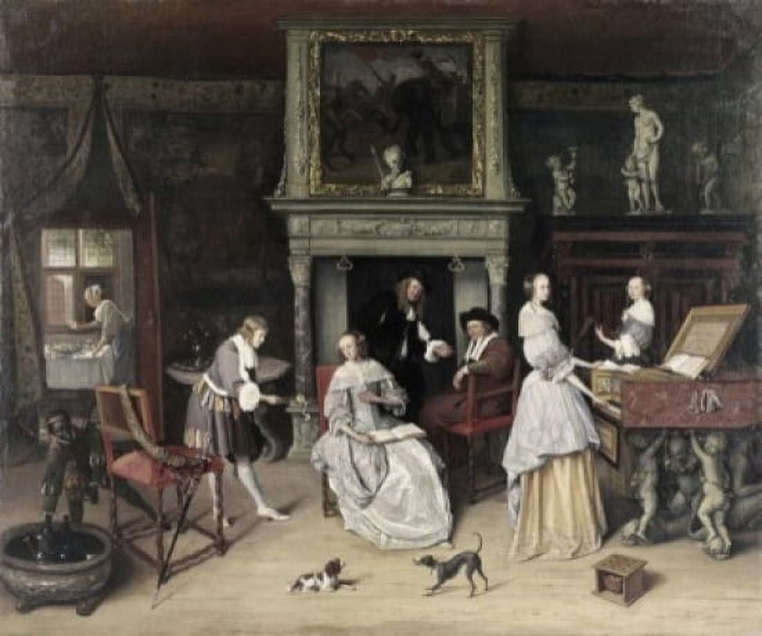 Posterazzi Fantasy Interior with the Family of Jan van Goyen ca 1661-63 Jan Steen (1626-1679 Dutch) Oil on canvas Nelson-Atkins Museum of Art Kansas City MO USA Canvas Art - Jan Steen (24 x 36)