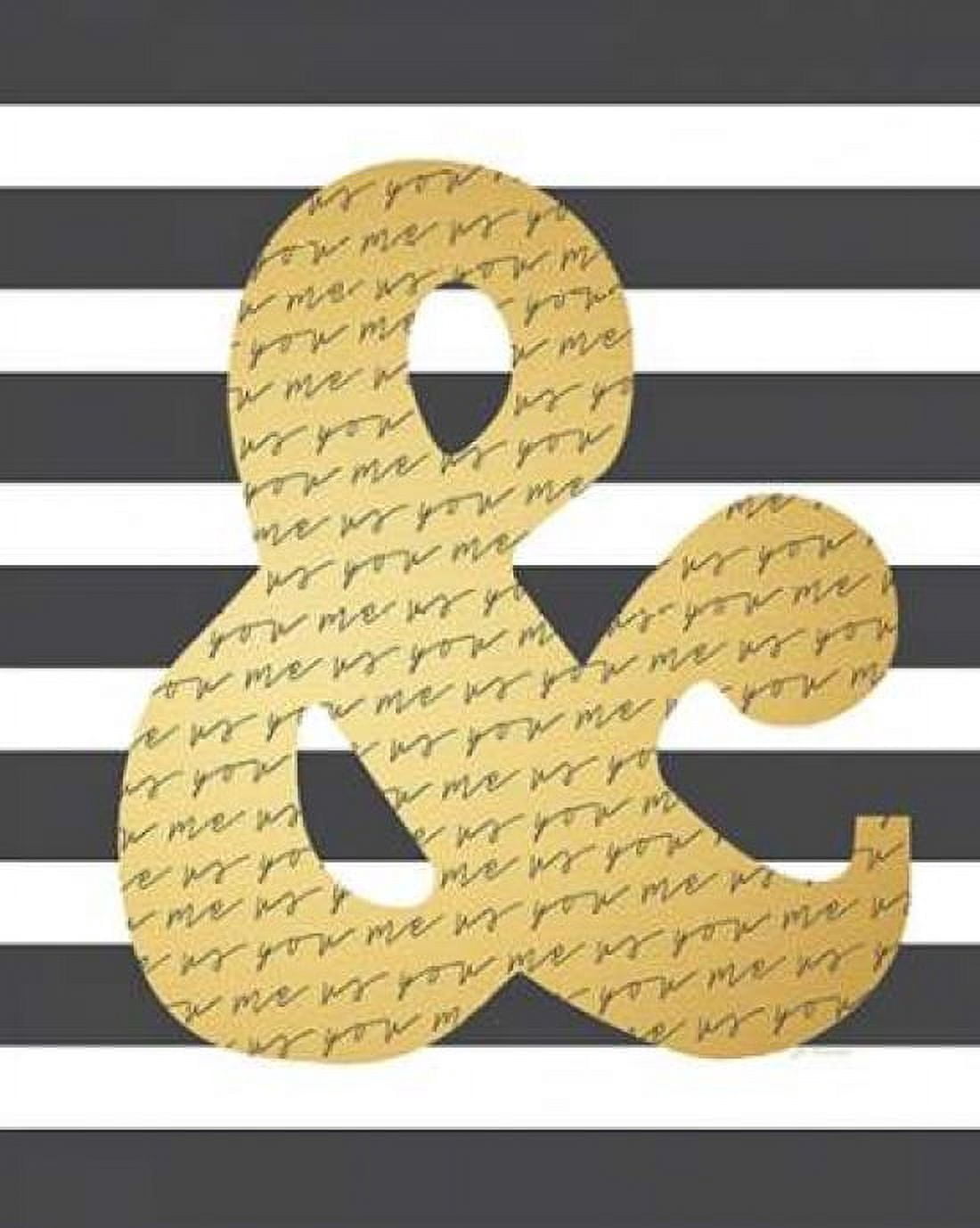 Posterazzi Faux Gold Ampersand Canvas Art - Jo Moulton (24 x 30)