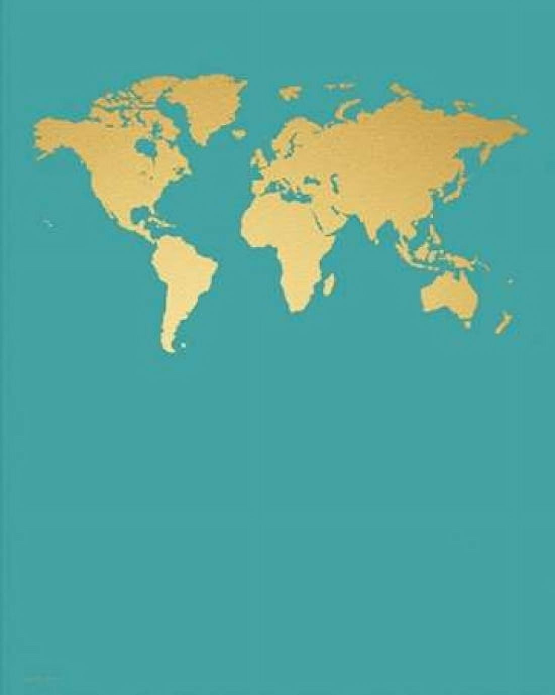 Posterazzi Faux Gold Map Canvas Art - Jo Moulton (24 x 30)