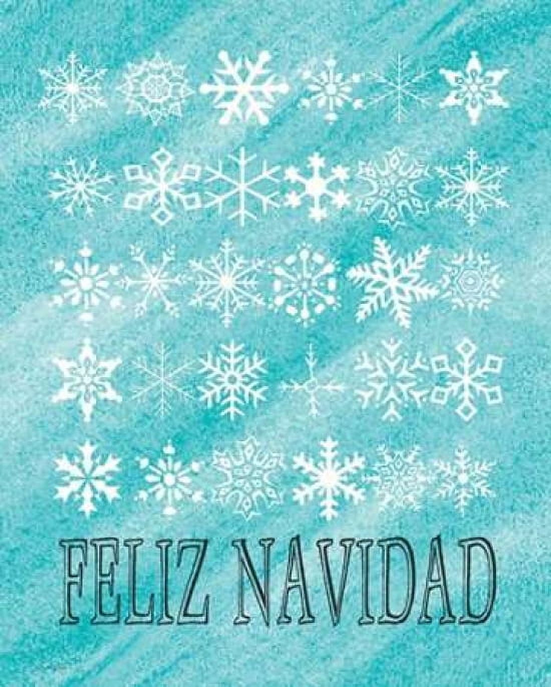 Posterazzi Feliz Navidad Snowflakes Canvas Art - Jo Moulton (24 x 30)