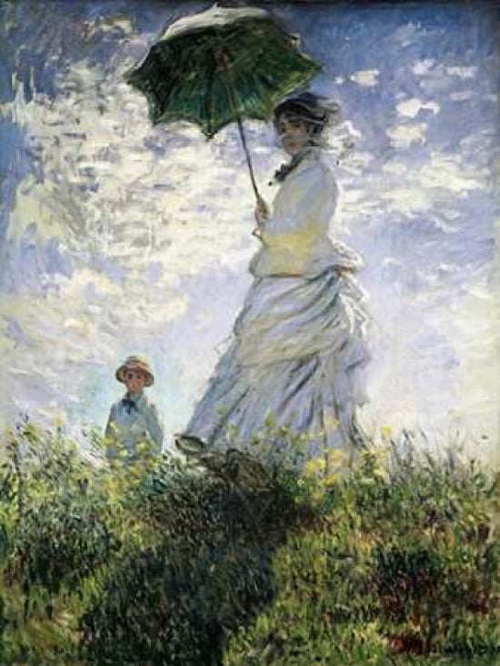 Posterazzi Femme a l‚Äôombrelle Canvas Art - Claude Monet (22 x 28)