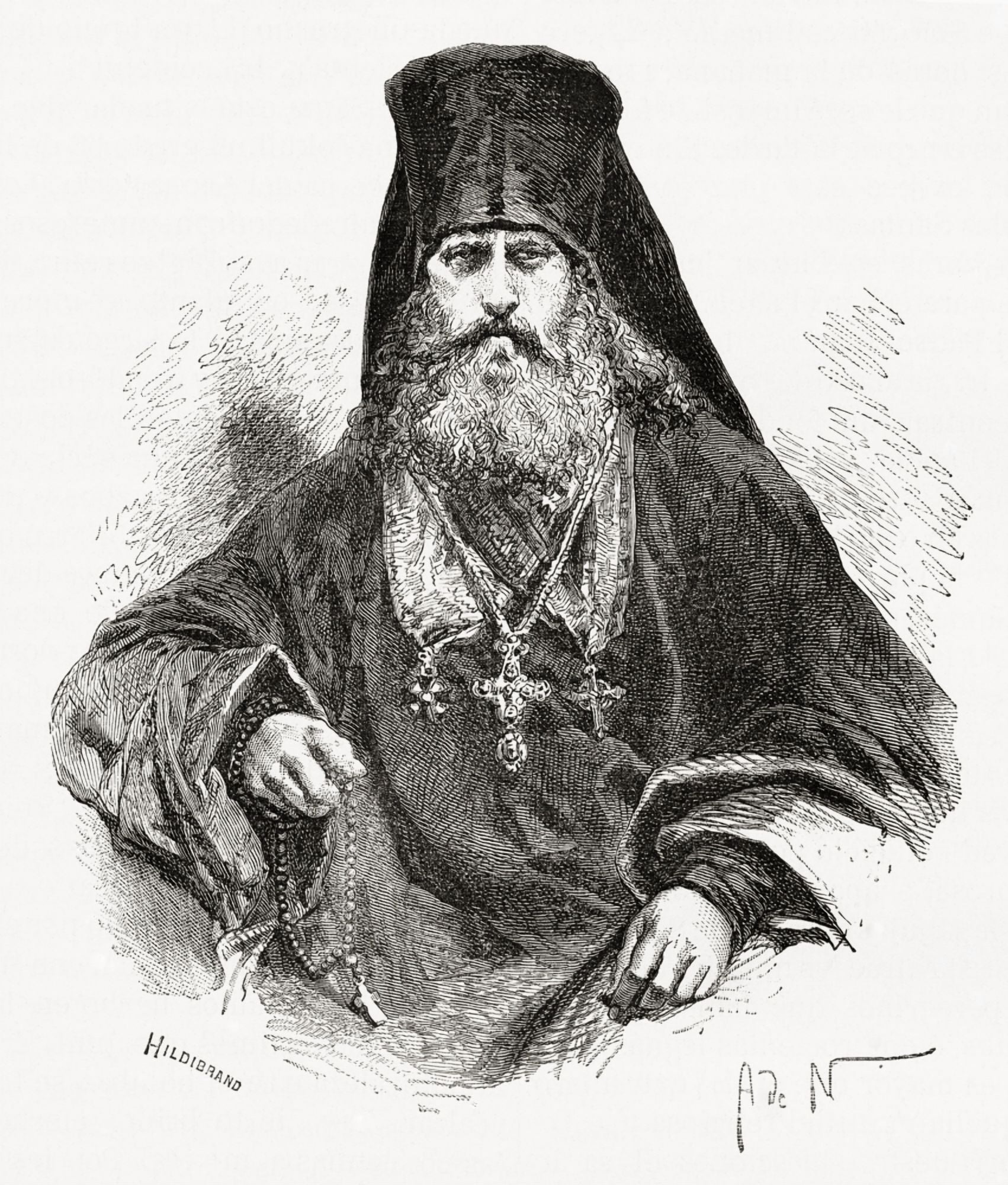 Posterazzi Feofan Prokopovich 1681 To 1736 Russian Archbishop And Statesman From El Mundo En La Mano Published 1878 Canvas Art - Ken Welsh Design Pics (26 x 32)