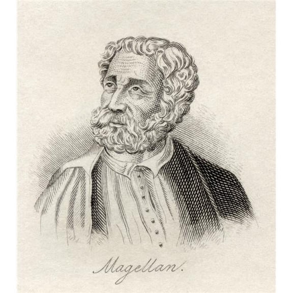 Posterazzi Ferdinand Magellan 1480 - 1521 Portuguese Maritime Explorer From The Book Crabbs Historical Dictionary Published 1825 Poster Print - 13 x 15