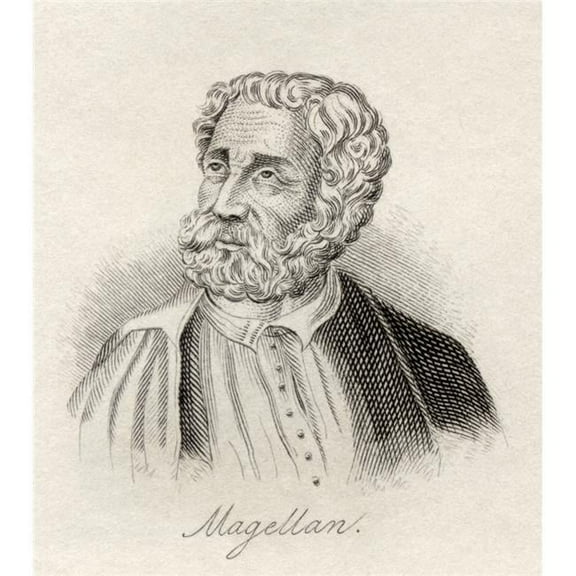 Posterazzi Ferdinand Magellan 1480 - 1521 Portuguese Maritime Explorer From The Book Crabbs Historical Dictionary Published 1825 Poster Print - Large - 26 x 30