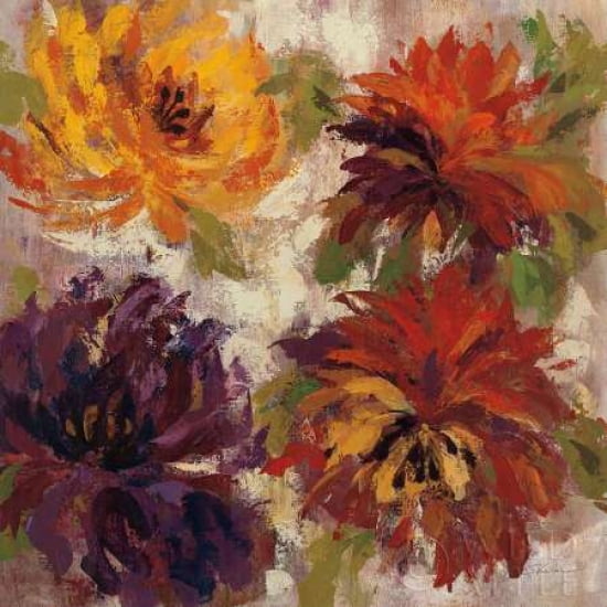 Posterazzi Fiery Dahlias I Canvas Art - Silvia Vassileva (24 x 24)