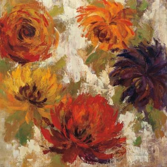 Posterazzi Fiery Dahlias II Canvas Art - Silvia Vassileva (24 x 24)