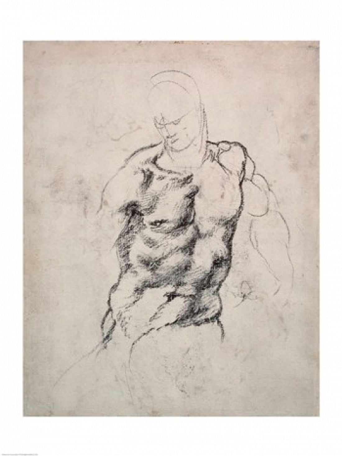Posterazzi Figure Study Canvas Art - Michelangelo Buonarroti (24 x 36)