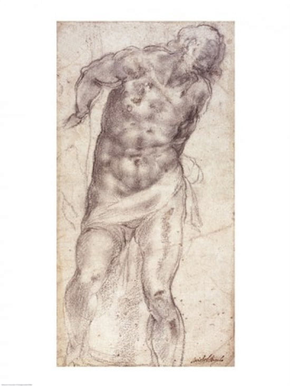 Posterazzi Figure Study Canvas Art - Michelangelo Buonarroti (24 x 36)
