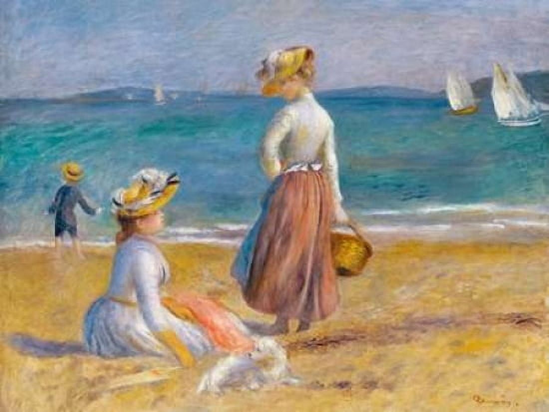 Posterazzi Figures on the Beach Canvas Art - Pierre-Auguste Renoir (22 x 28)