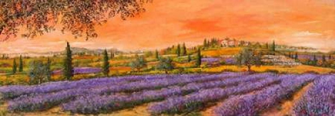 Posterazzi Filari di lavanda Canvas Art - Tebo Marzari (24 x 48)