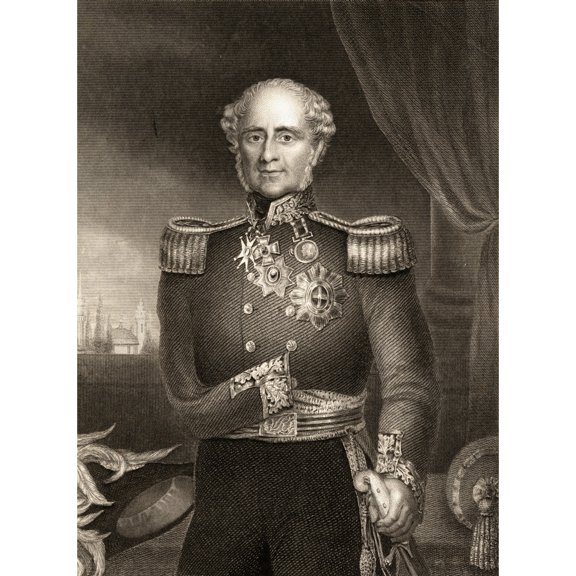 Posterazzi Fitzroy James Henry Somerset, 1st Baron Raglan, Lord Raglan, 1788-1855 English Soldier & Commander In Chief During The Crimean War 19th Century Print Drawn & Engraved by J.