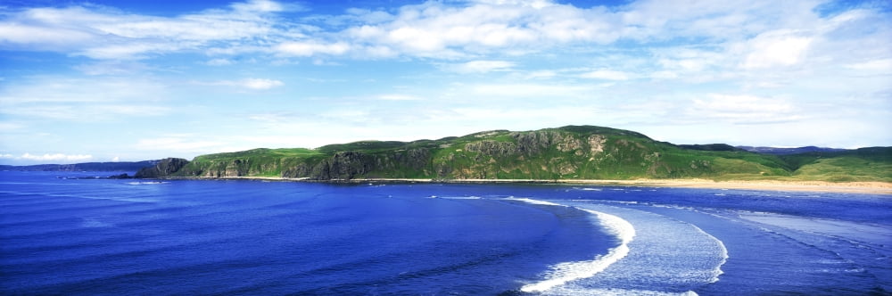 Posterazzi Five Finger Strand Inishowen County Donegal Ireland Coastal Scenic With Beach Canvas Art - The Irish Image Collection  Design Pics (44 x 14)