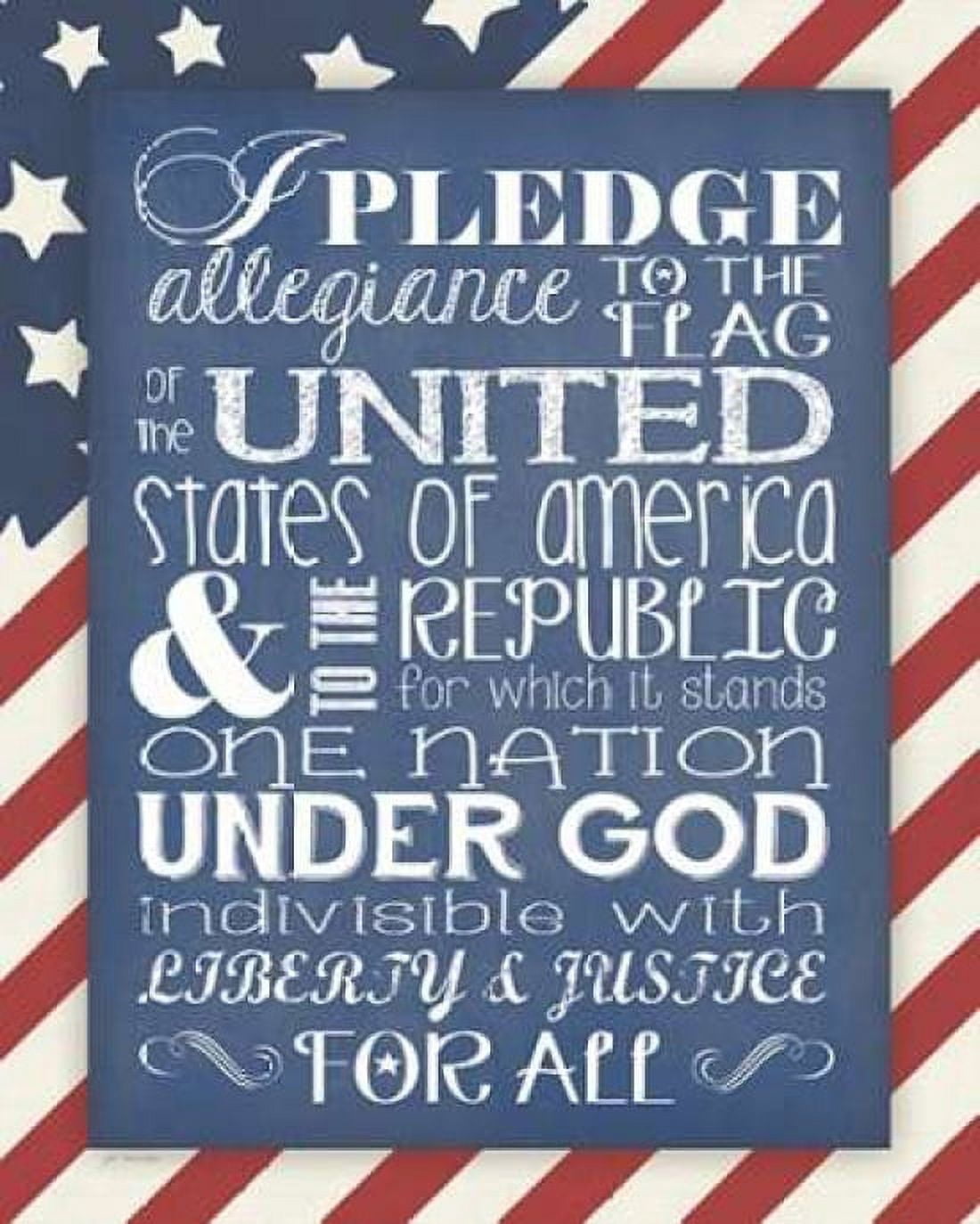 Posterazzi Flag Pledge of Allegiance Canvas Art - Jo Moulton (20 x 24)