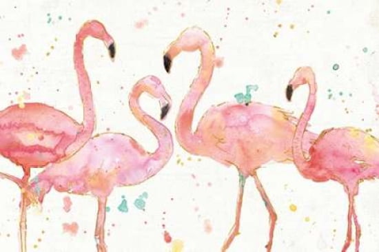 Posterazzi Flamingo Fever I Canvas Art - Anne Tavoletti (24 x 36)
