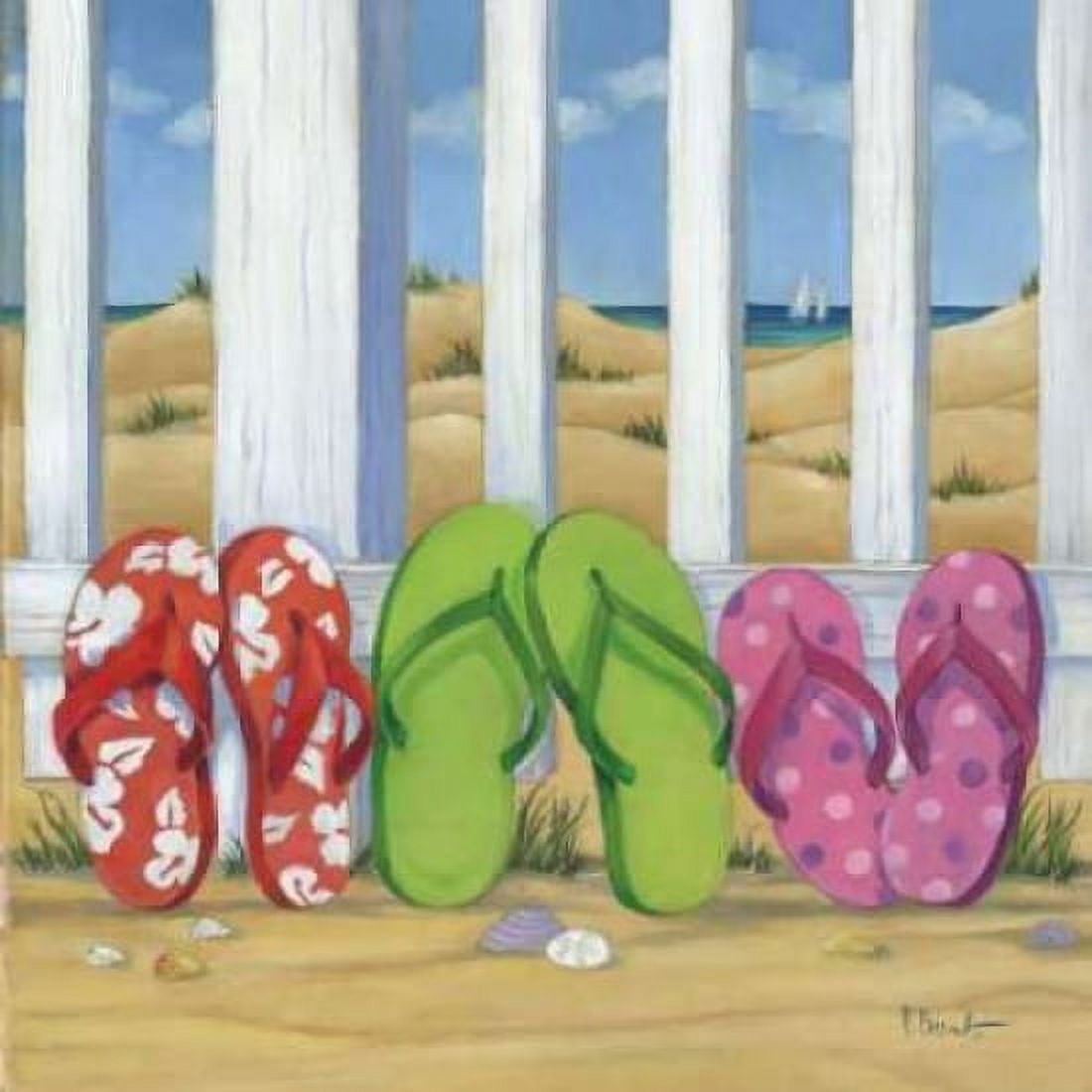 Posterazzi Flip Flop Beach I Canvas Art - Paul Brent (24 x 24)