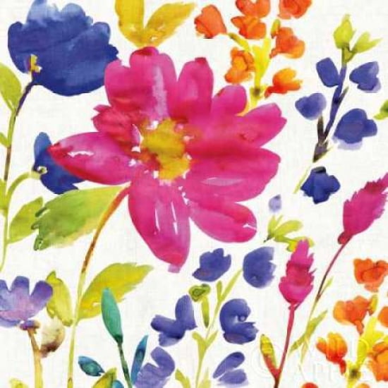 Posterazzi Floral Medley I Canvas Art - Wild Apple Portfolio (24 x 24)