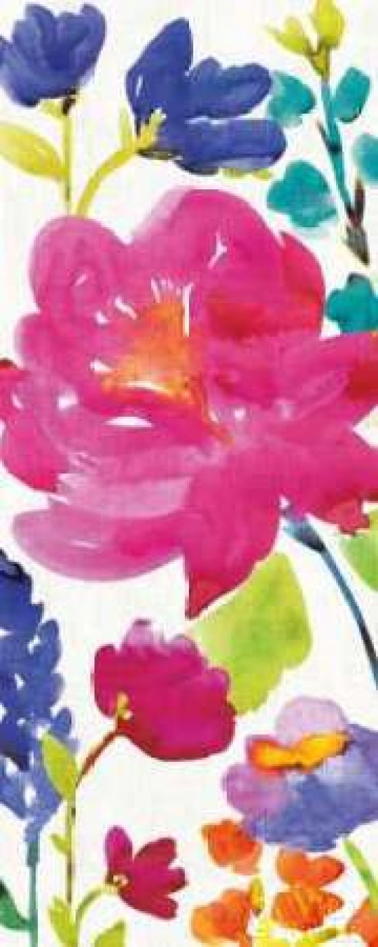 Posterazzi Floral Medley Panel II Canvas Art - Wild Apple Portfolio (24 x 48)