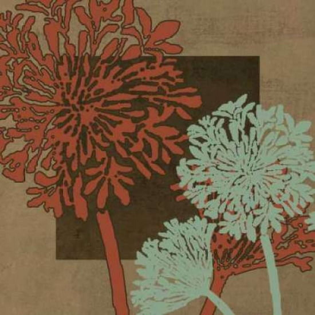 Posterazzi Floral Silhouette in Brown Canvas Art - MK Designs (24 x 24)