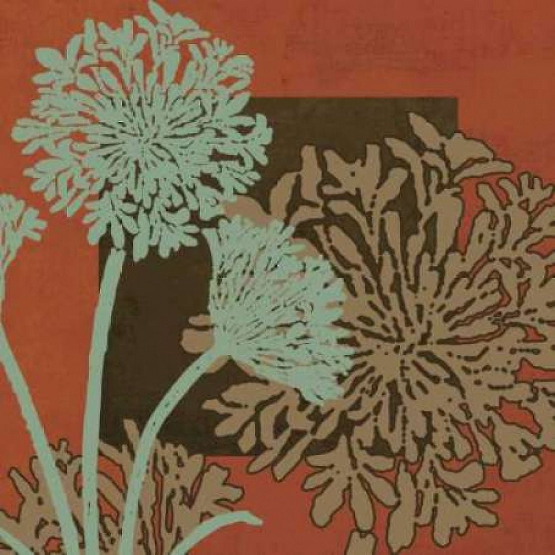 Posterazzi Floral Silhouette in Red Canvas Art - MK Designs (24 x 24)