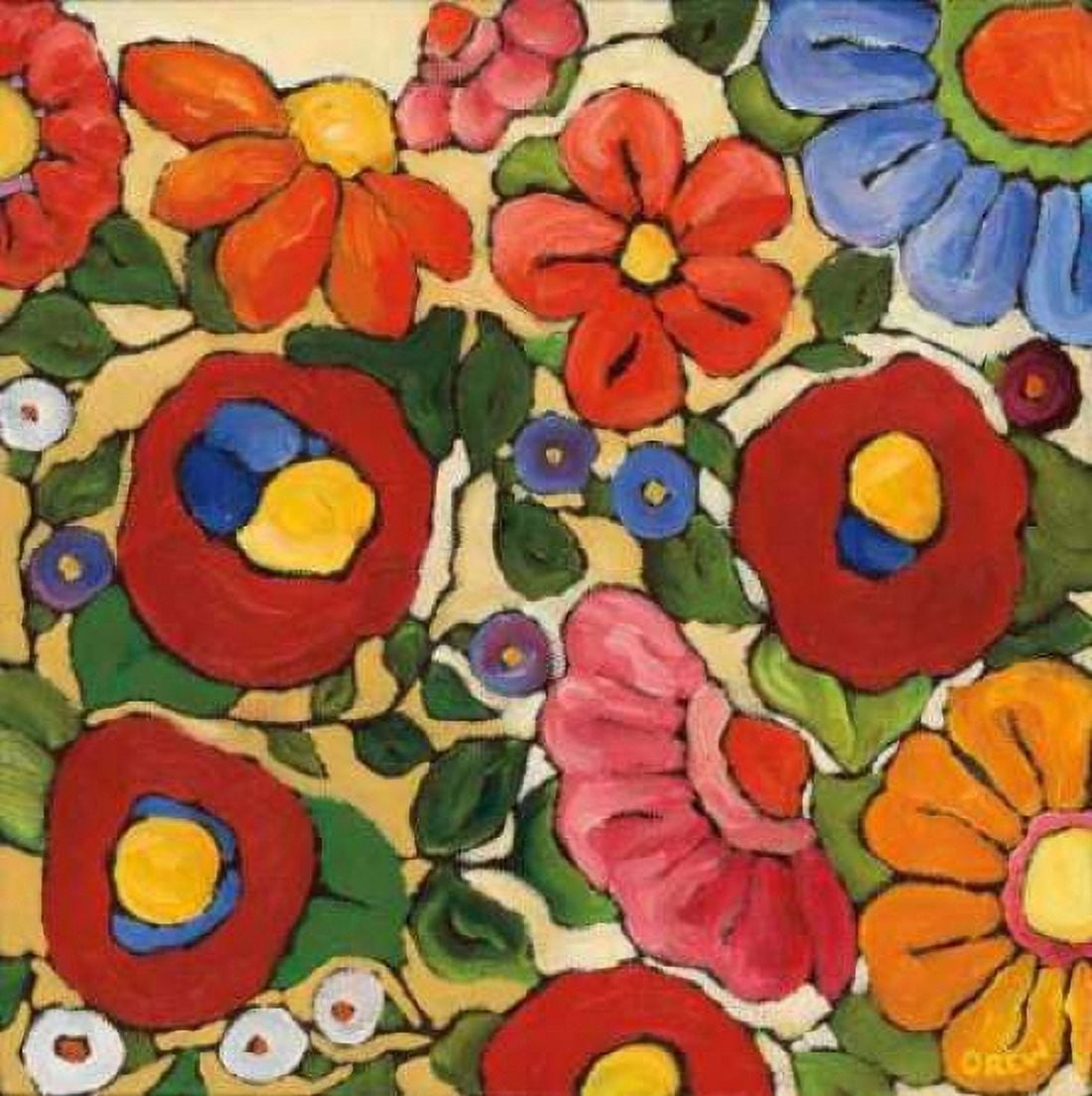 Posterazzi Floral Trellis Canvas Art - Vanessa Drew (24 x 24)