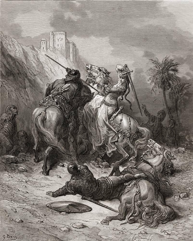 Posterazzi Florine Of Burgundy A Heroine During The First Crusade Canvas Art - Ken Welsh Design Pics (26 x 34)