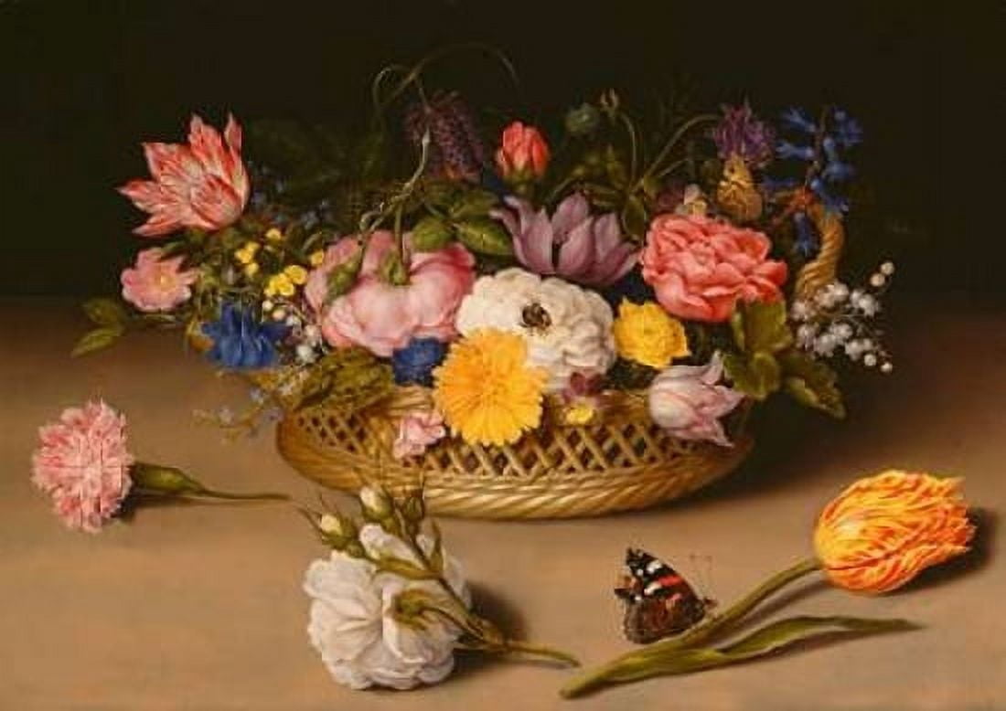 Posterazzi Flower Still Life Canvas Art - Ambrosius Bosschaert the Elder (20 x 28)