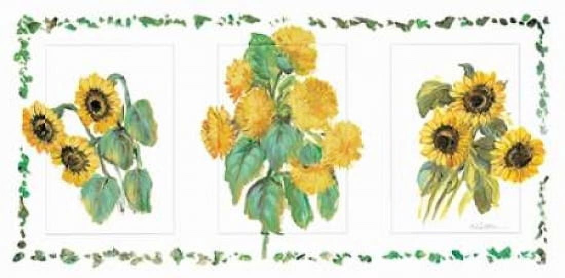 Posterazzi Flower trio II Canvas Art - Katharina Schottler (24 x 48)