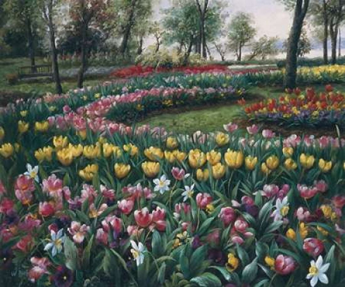 Posterazzi Flowerbed Canvas Art - Wouter Roelofs (24 x 24)