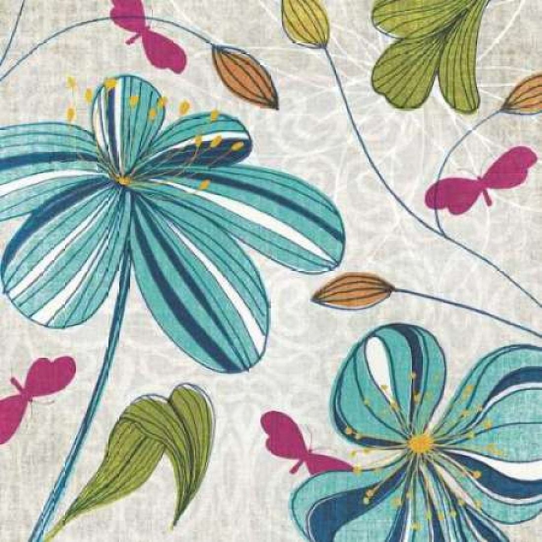 Posterazzi Flowers and Butterflies Canvas Art - Tandi Venter (24 x 24)