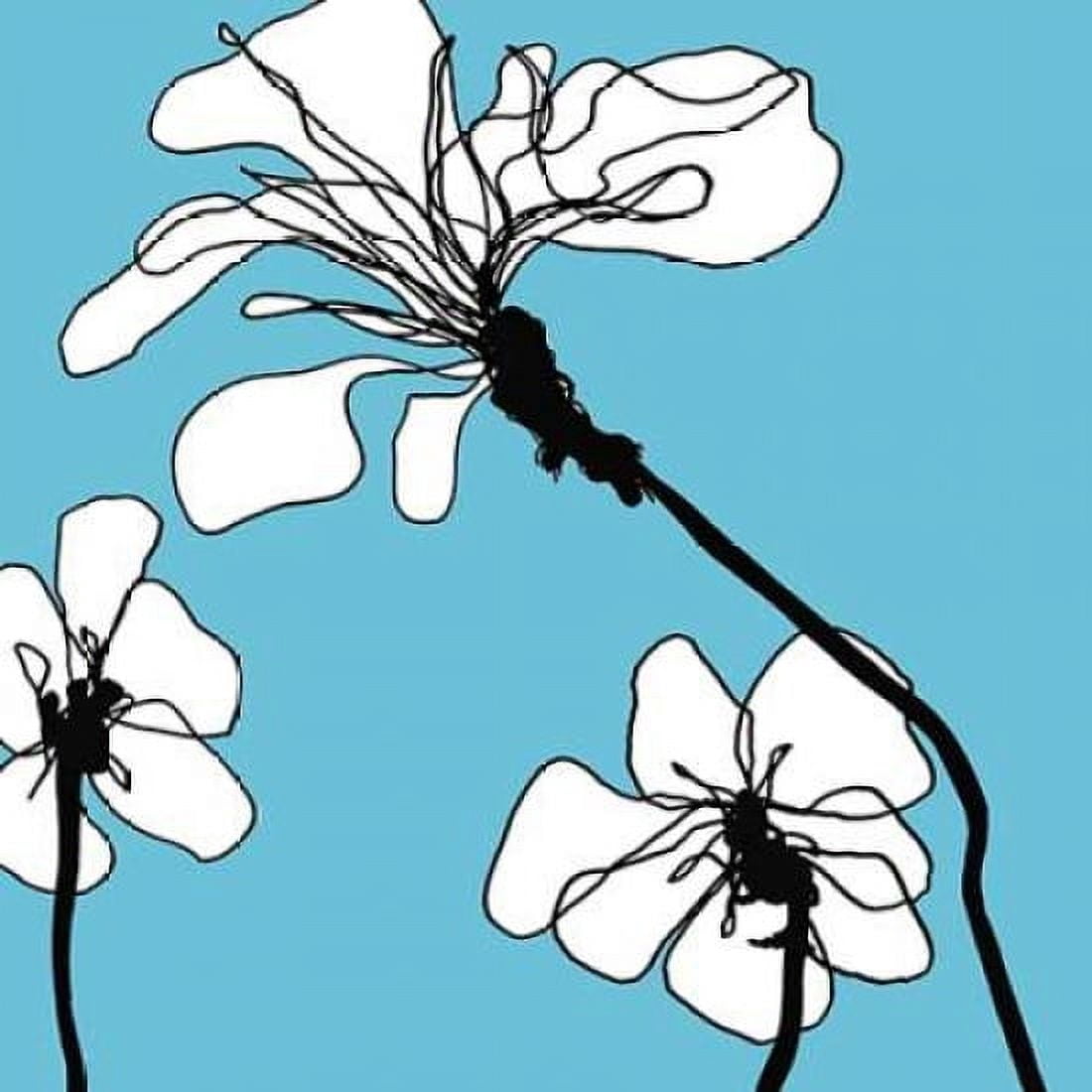 Posterazzi Flowers in Blue 1 Canvas Art - Mette Loeber (24 x 24)