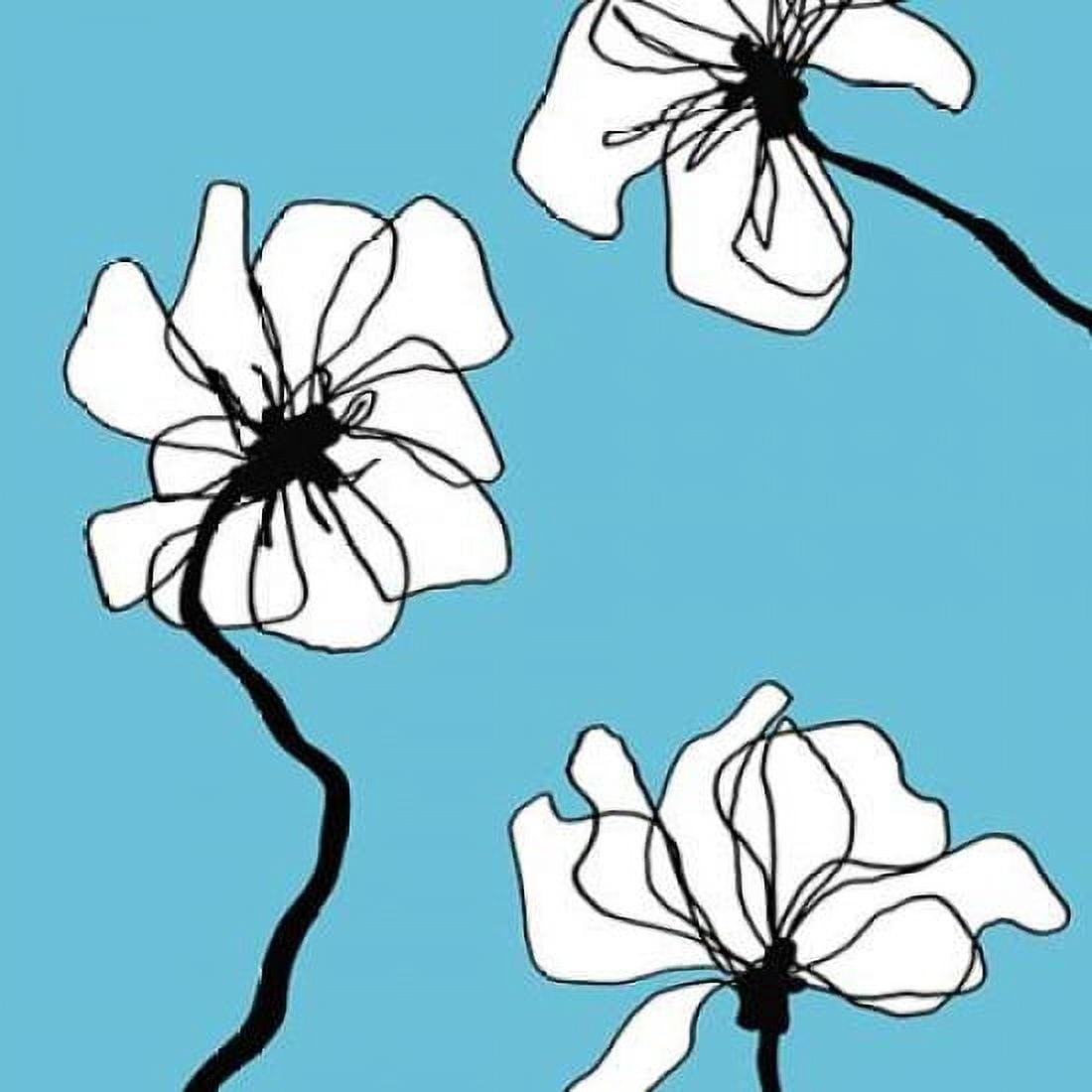 Posterazzi Flowers in Blue 2 Canvas Art - Mette Loeber (24 x 24)