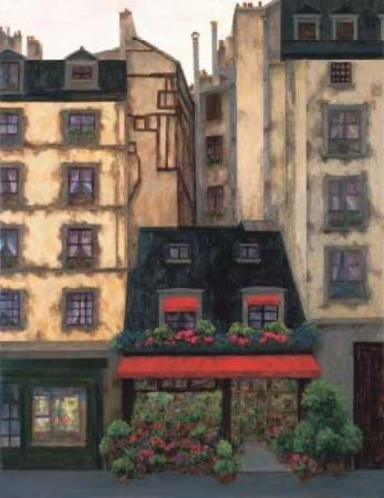 Posterazzi Flowers on the Boulevard I Canvas Art - Montserrat Masdeu (22 x 28)