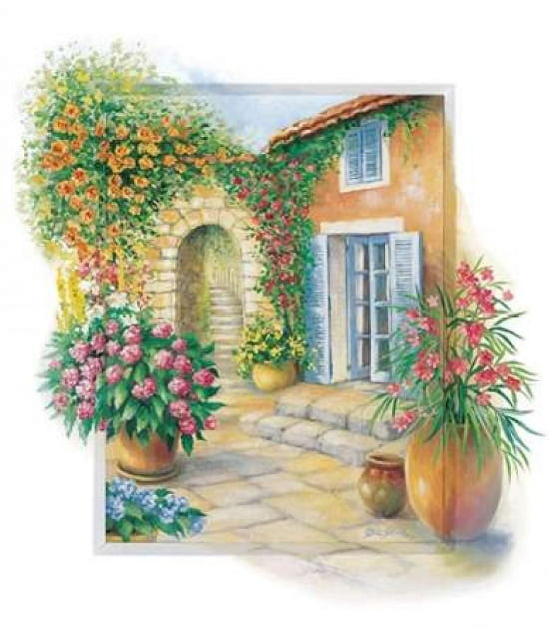 Posterazzi Flowery courtyard Canvas Art - Eric Erwin (24 x 24)