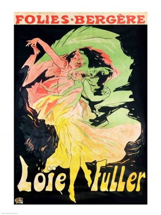 Posterazzi Folies Bergeres Loie Fuller France 1897 Canvas Art - Jules Cheret (24 x 36)
