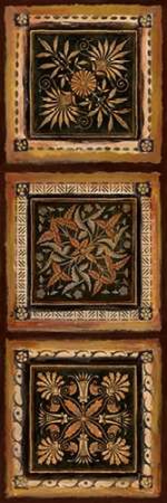 Posterazzi Folk Art Panel I Canvas Art - Tava Studios (12 x 36)