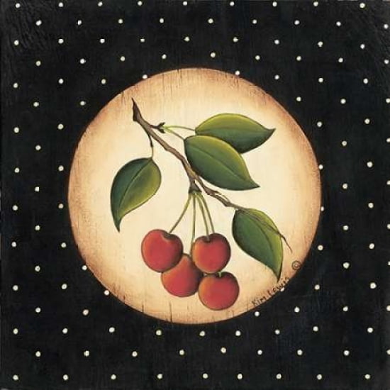 Posterazzi Four Cherries Canvas Art - Kim Lewis (24 x 24)